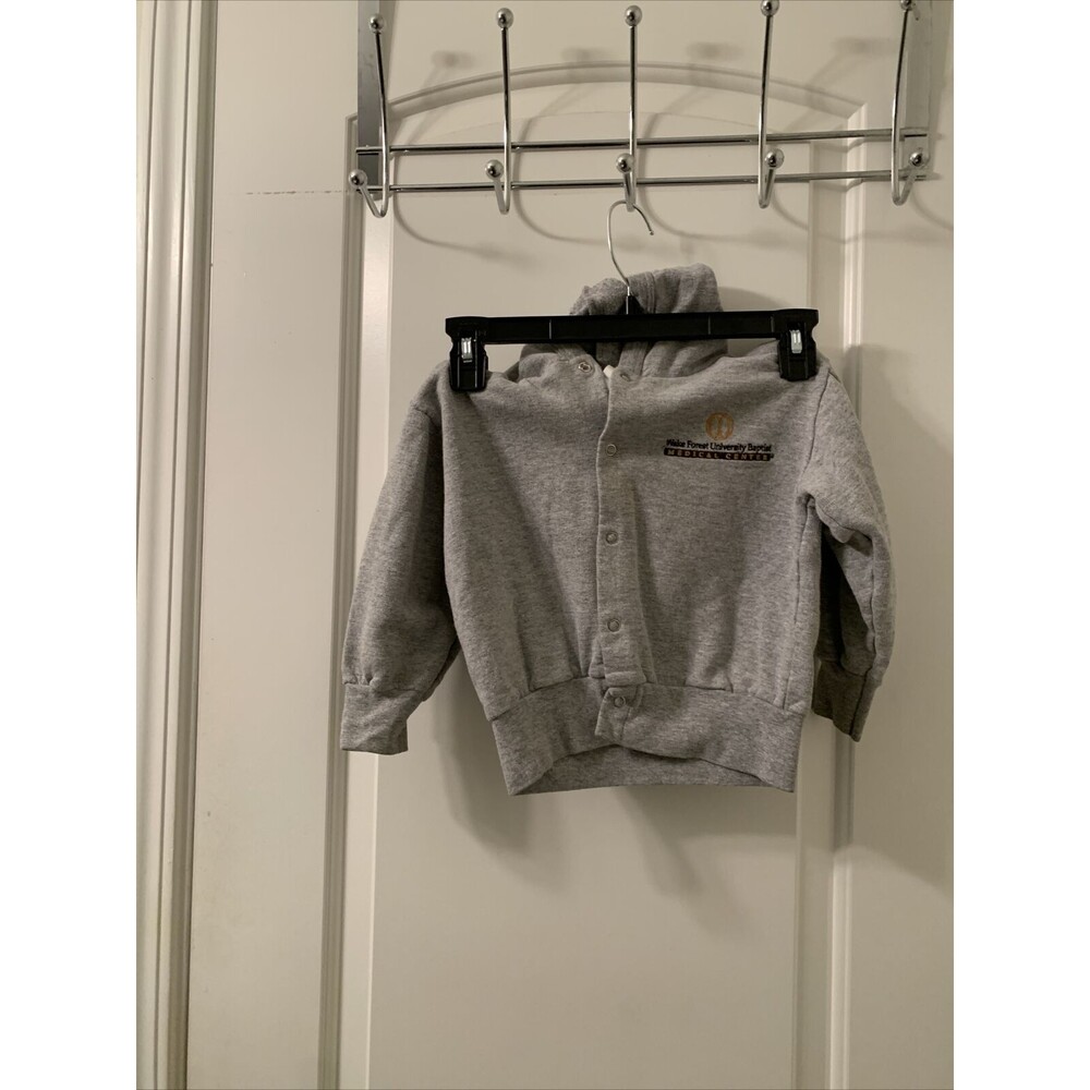 Wake Forest Demon Deacons Toddler Boys Snap Hoodie Sweatshirt Gray Size 4T
